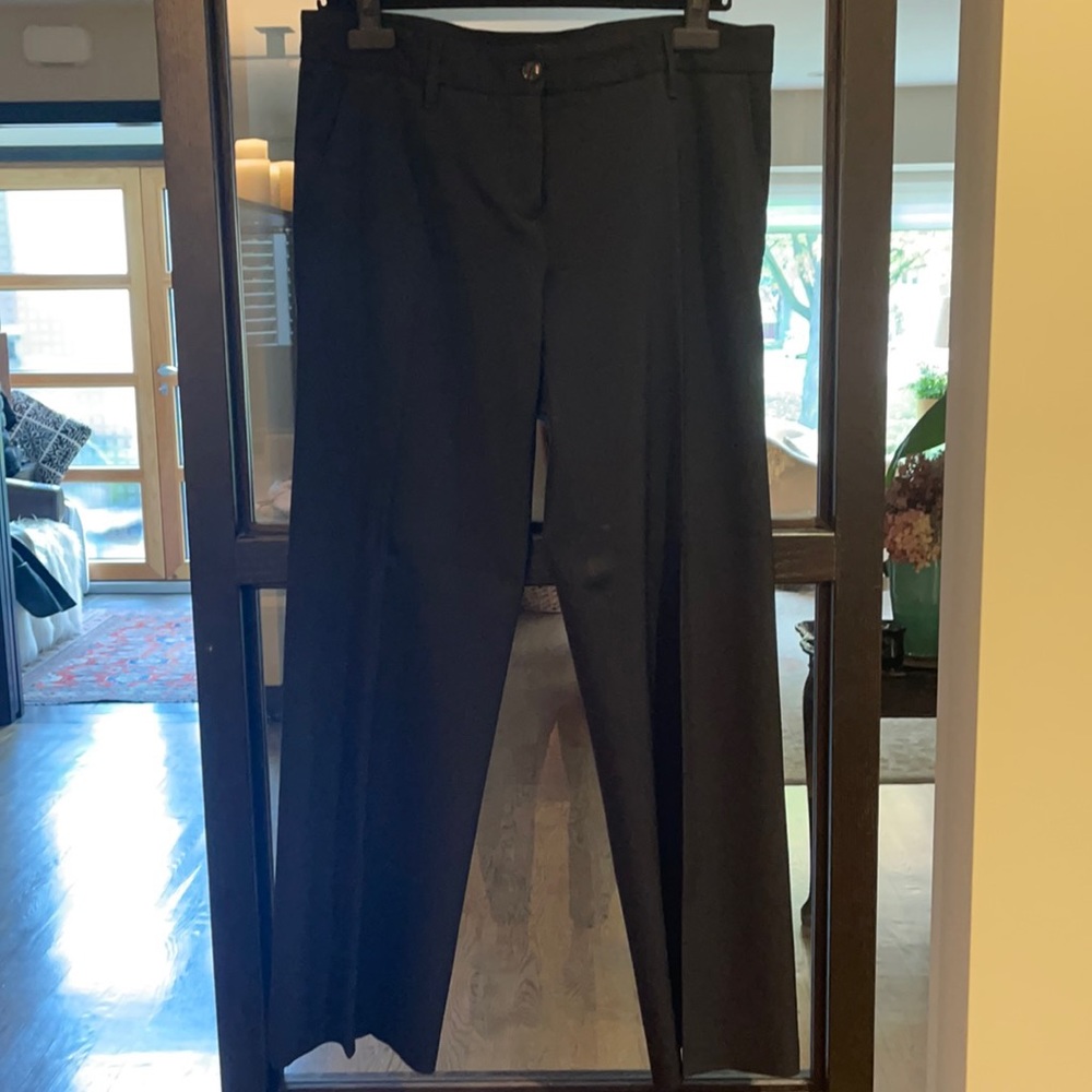 Dolce & Gabbana black wide leg trousers with pleat